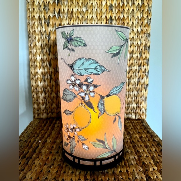 Glass Floral Candle Hurricane Holder - Picture 1 of 7